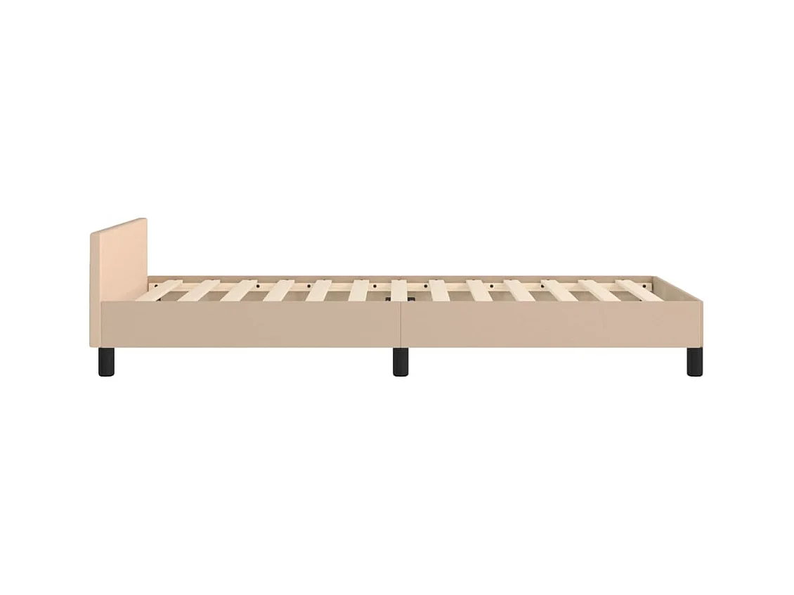 Giroletto con Testiera Cappuccino 90x190 cm in Similpelle