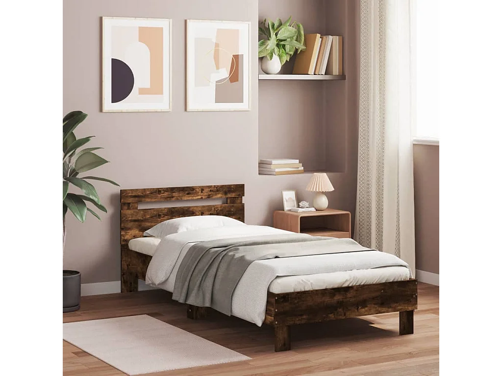 Cadre de lit sans matelas avec lumières LED 90x200 cm