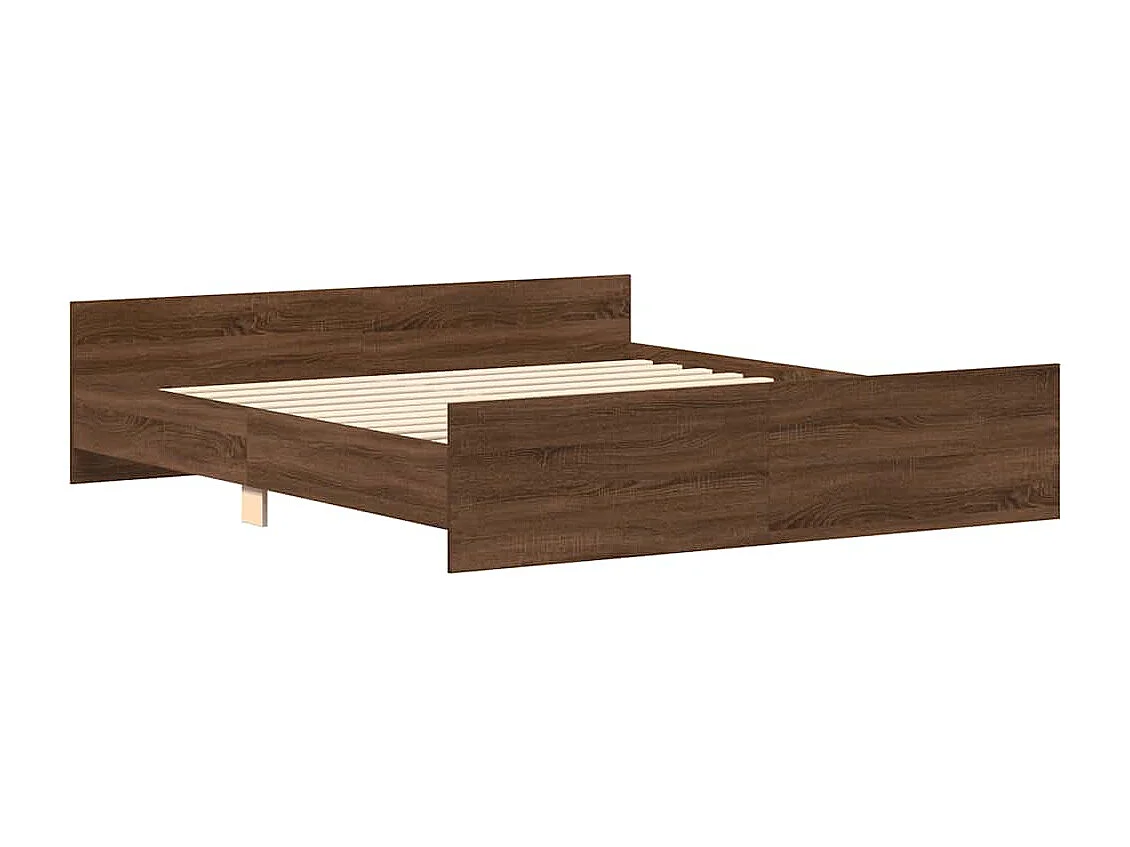 Cadre de lit sans matelas chêne marron 200x200 cm