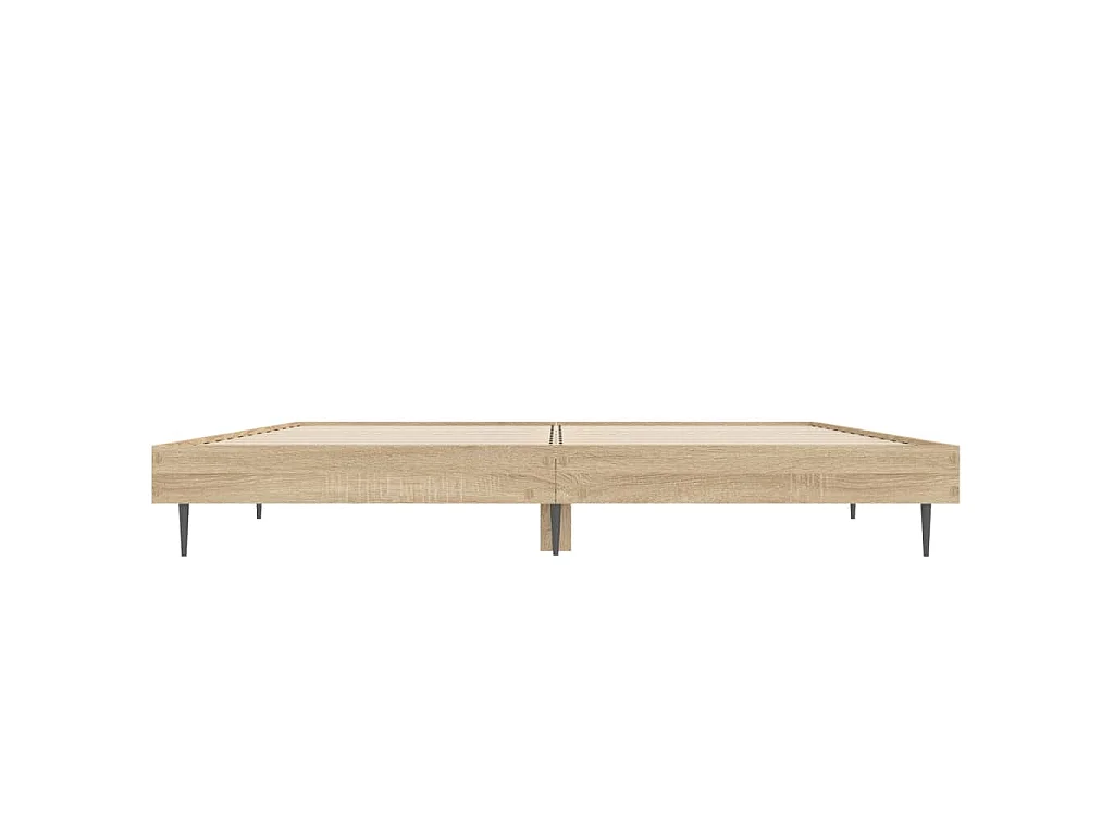 Cadre de lit sans matelas chêne sonoma 140x190 cm