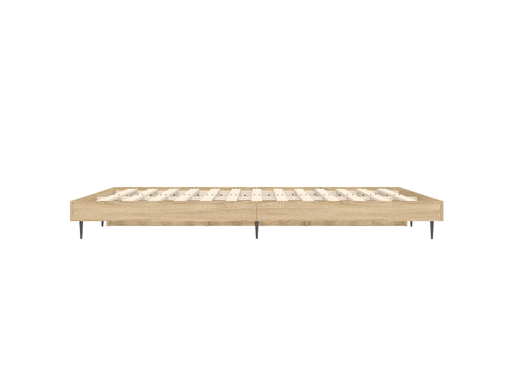 Cadre de lit sans matelas chêne sonoma 140x190 cm