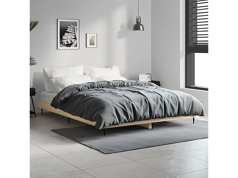 Bedframe zonder matras hout sonoma eikenkleurig 140x190 cm