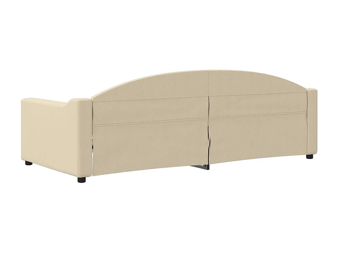 Lit de repos sans matelas crème 90x200 cm tissu
