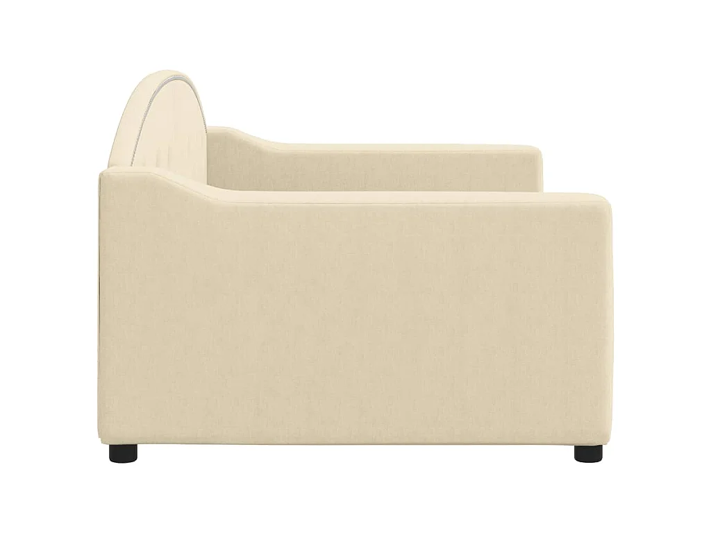 Lit de repos sans matelas crème 90x200 cm tissu