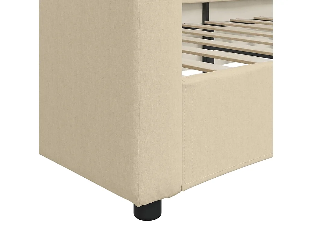 Tagesbett Creme 90x200 cm Stoff