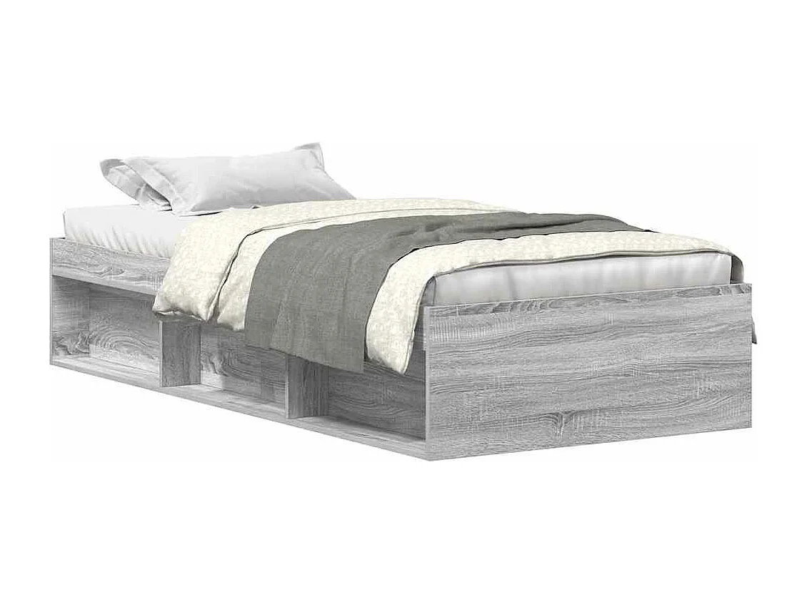 Cadre de lit sans matelas sonoma gris 90x200 cm