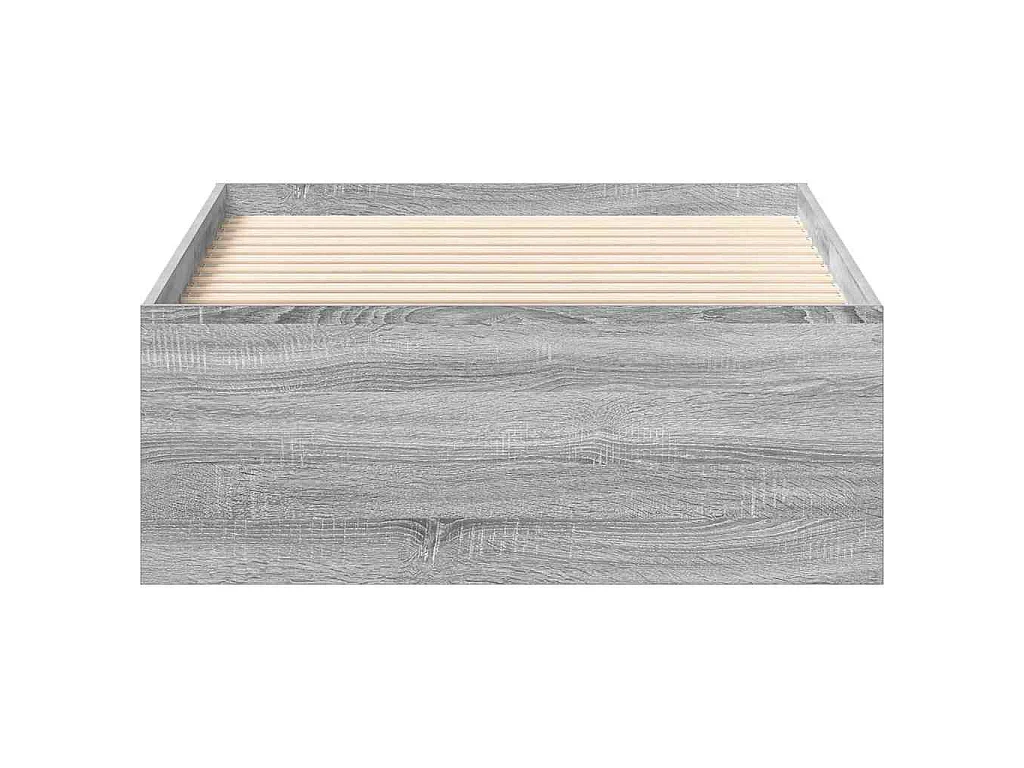 Cadre de lit sans matelas sonoma gris 90x200 cm