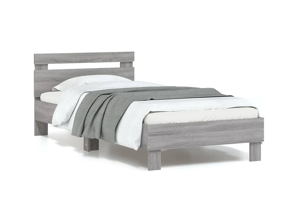 Cadre de lit sans matelas avec lumières LED 90x190 cm