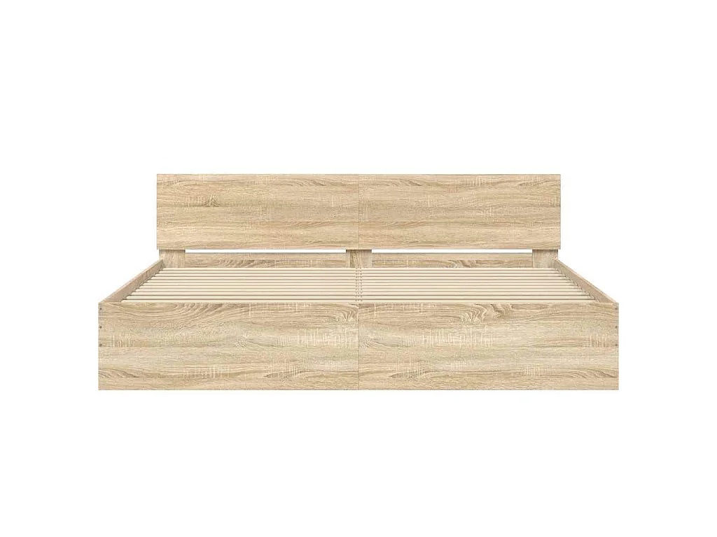 Cadre de lit sans matelas chêne sonoma 160x200 cm