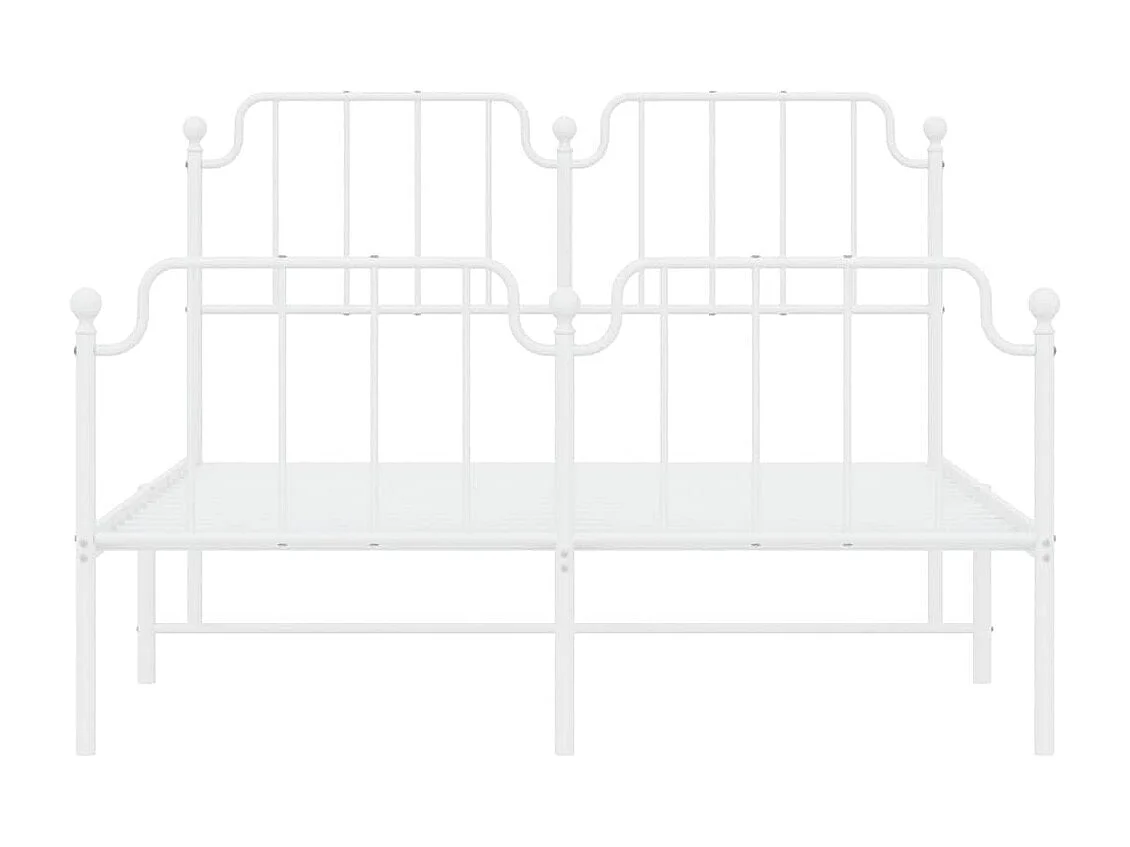 Estructura cama sin colchón con estribo metal blanco 135x190 cm
