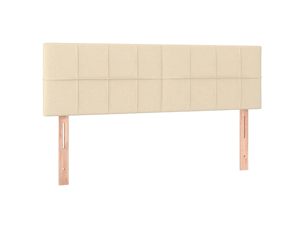 Boxspringbett mit Matratze & LED Creme 140x190 cm Stoff