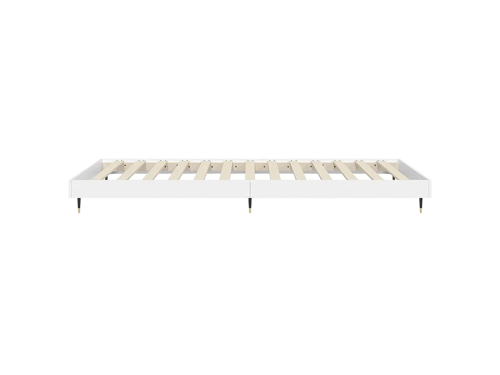 Cadre de lit sans matelas blanc 75x190 cm bois d'ingénierie