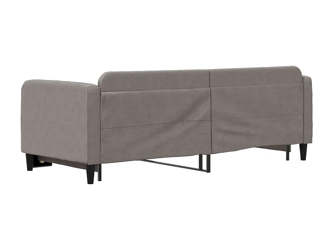 Tagesbett Ausziehbar Taupe 80x200 cm Stoff