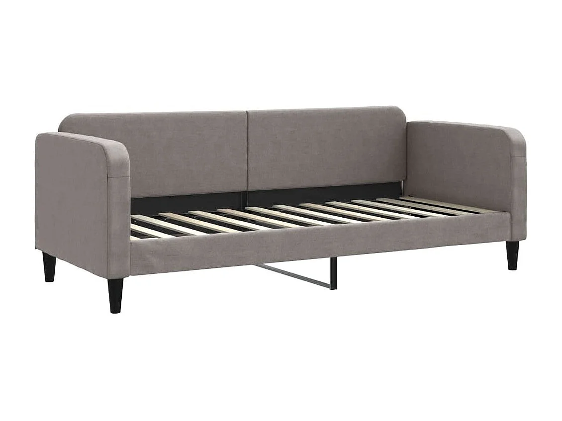 Tagesbett Ausziehbar Taupe 80x200 cm Stoff