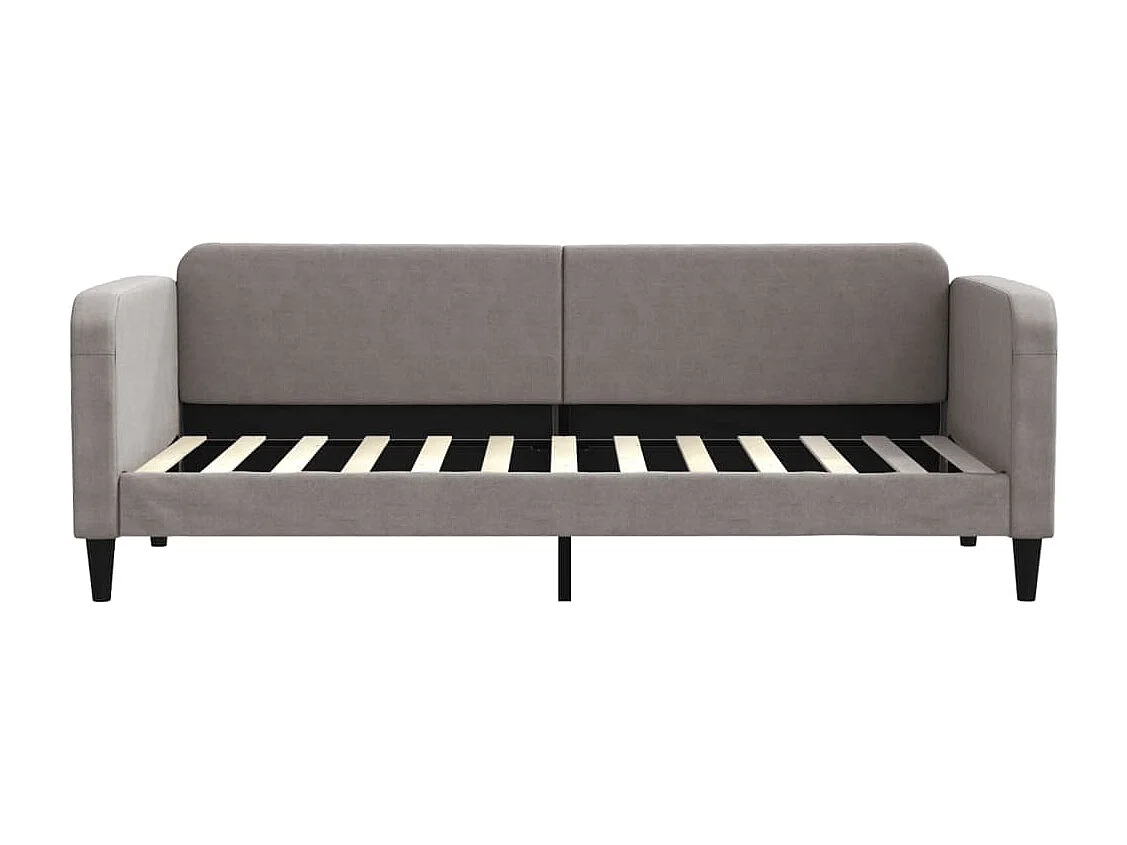 Tagesbett Ausziehbar Taupe 80x200 cm Stoff