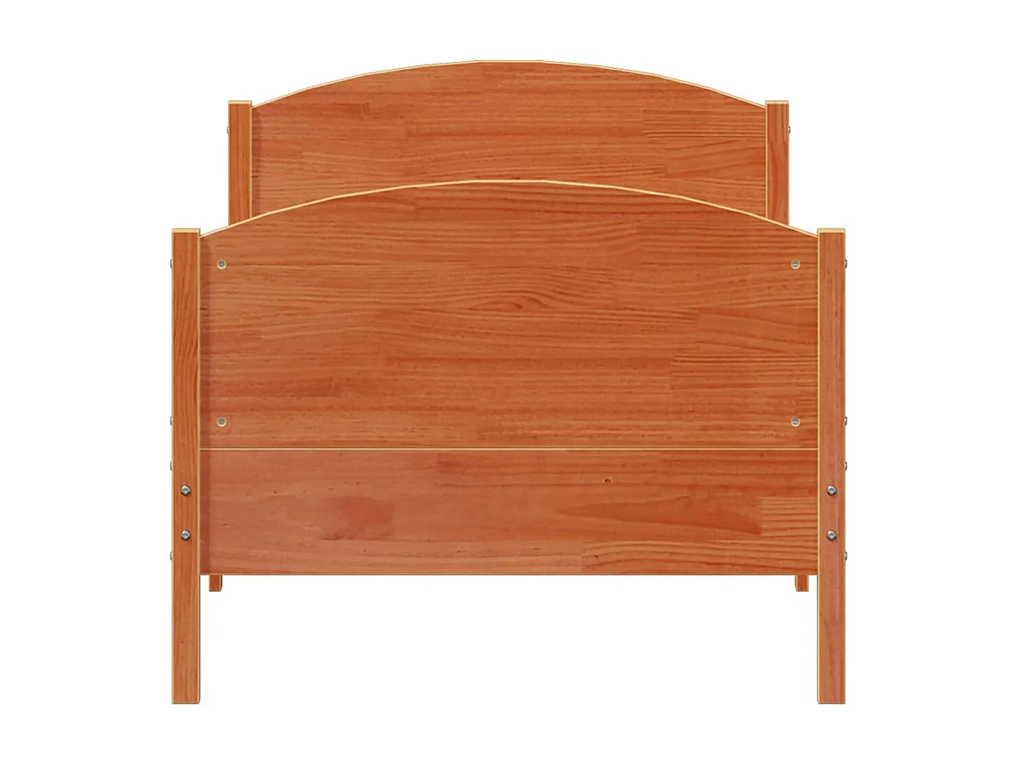 Bedframe zonder matras massief grenenhout wasbruin 90x200 cm