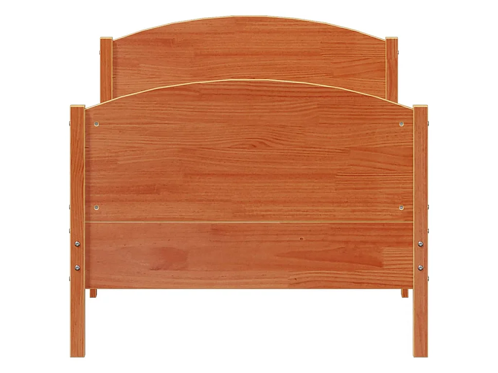 Cadre de lit sans matelas cire marron 90x200 cm bois pin massif