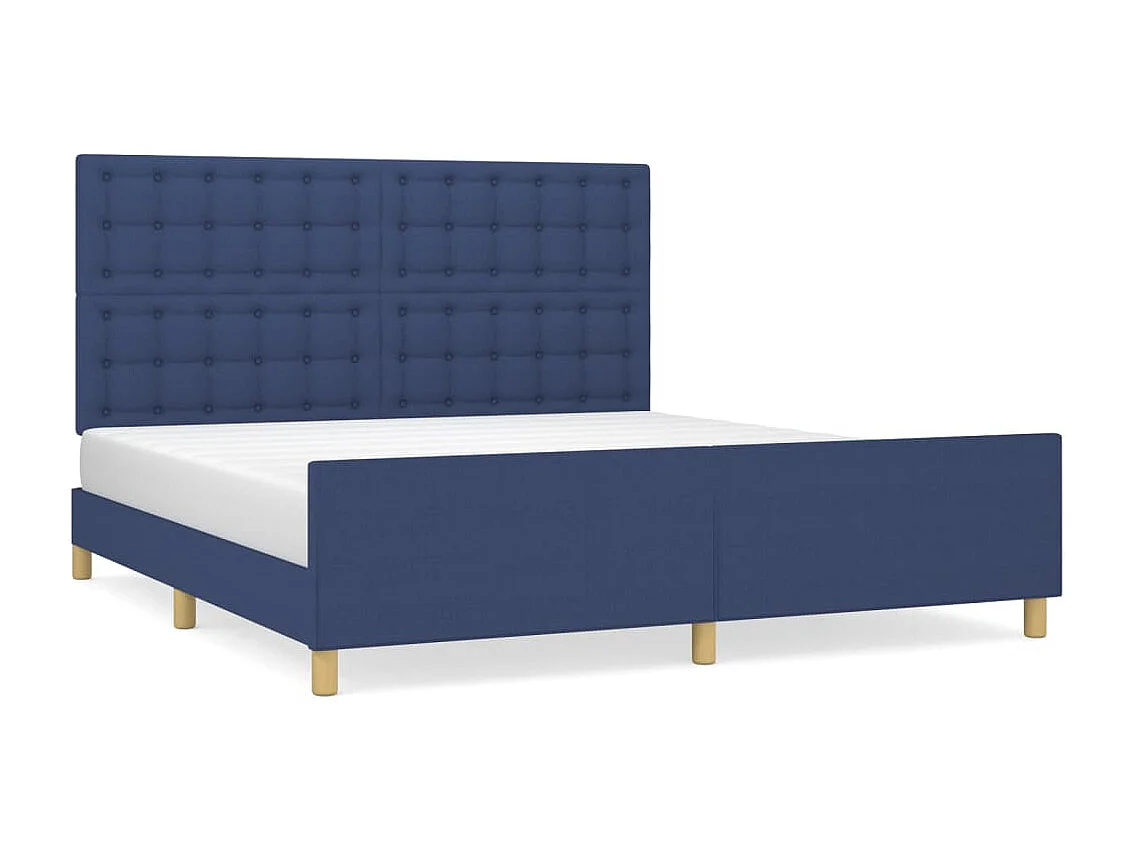 Bedframe zonder matras stof blauw 160x200 cm