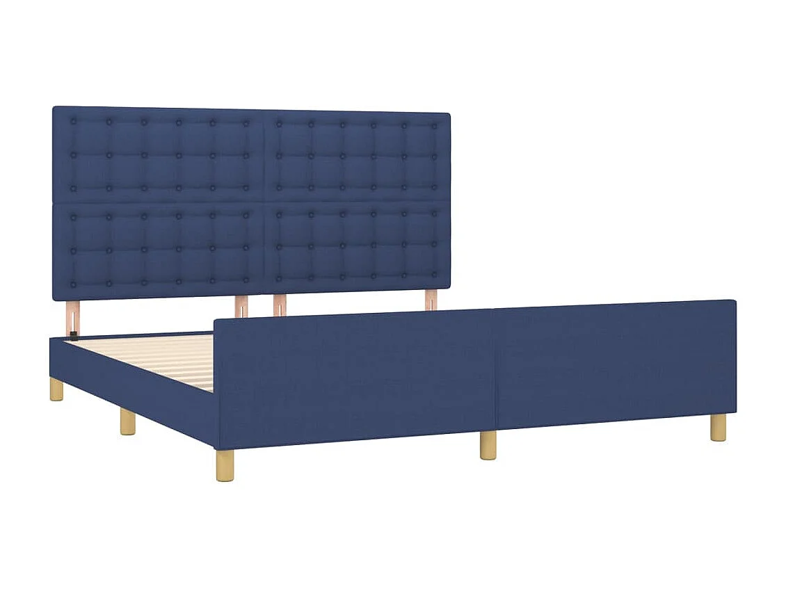 Bedframe zonder matras stof blauw 160x200 cm