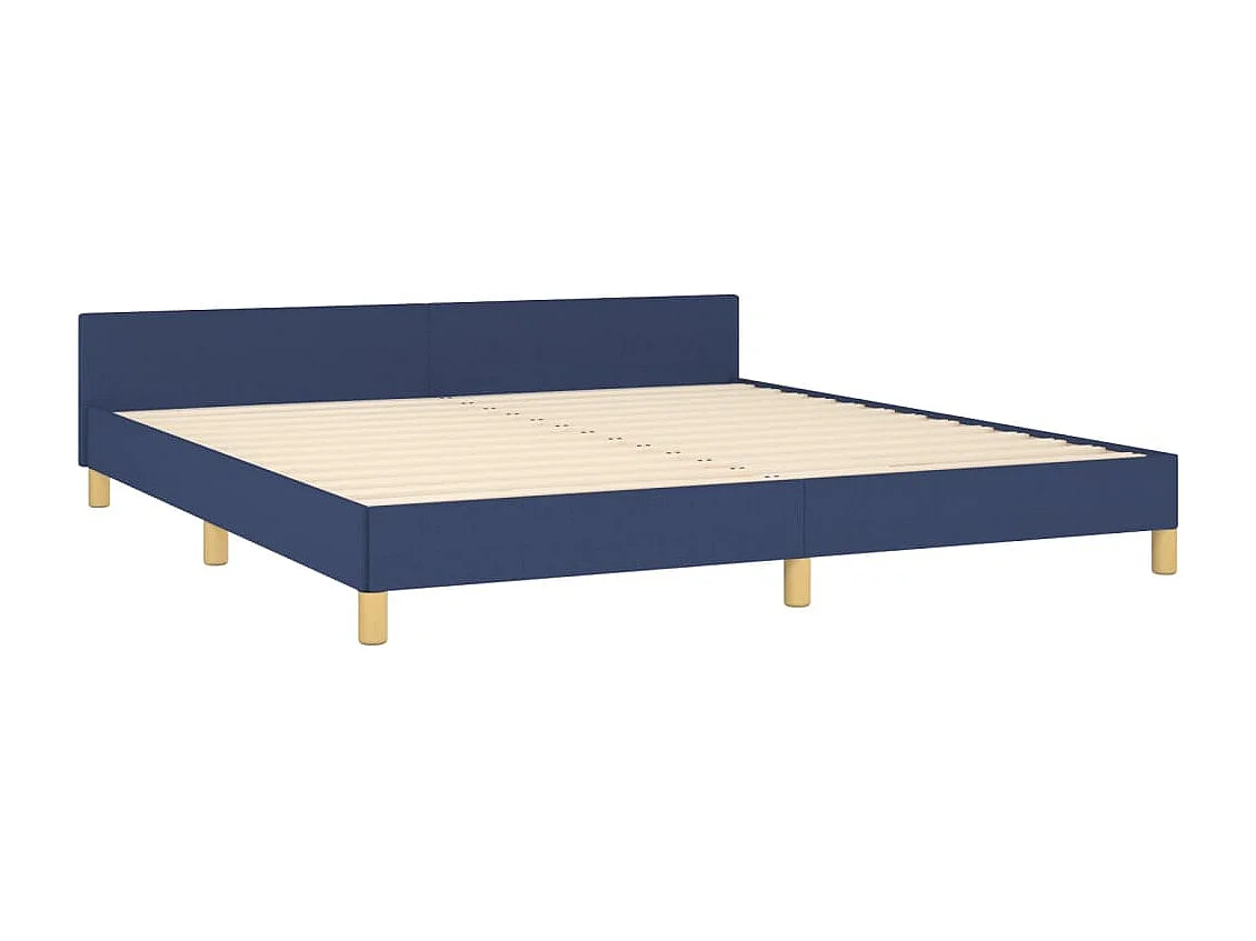 Bedframe zonder matras stof blauw 160x200 cm