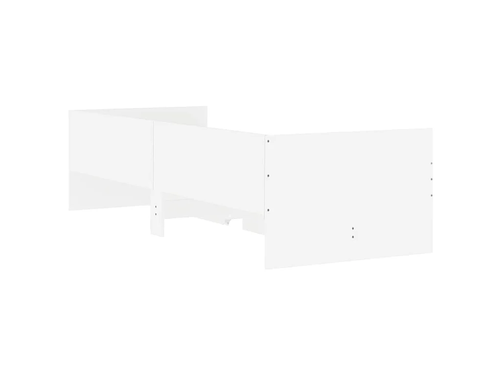 Bettgestell mit Schubladen Weiß 100x200 cm
