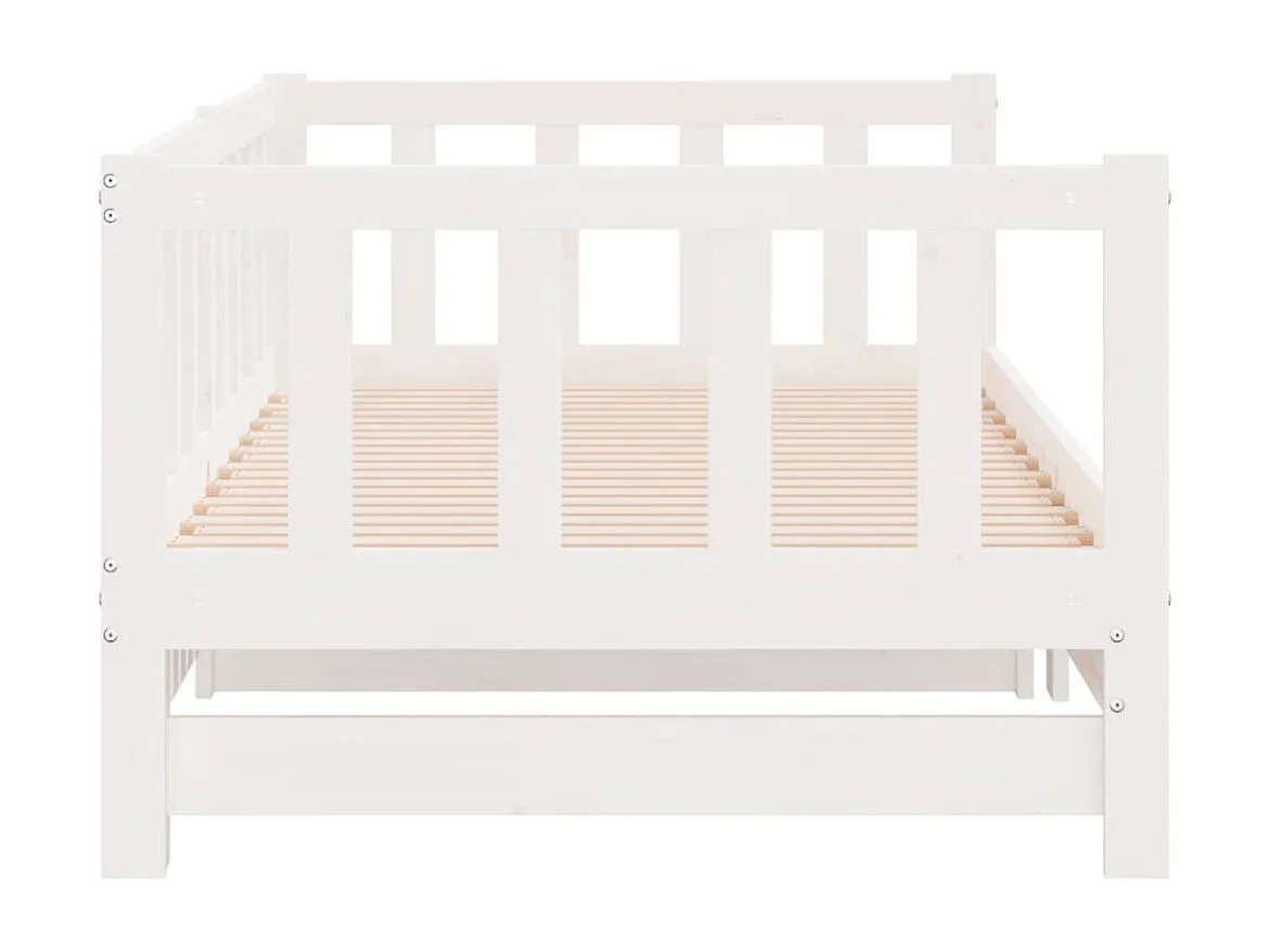 Lit de jour et lit gigogne sans matelas 90x190 cm bois massif