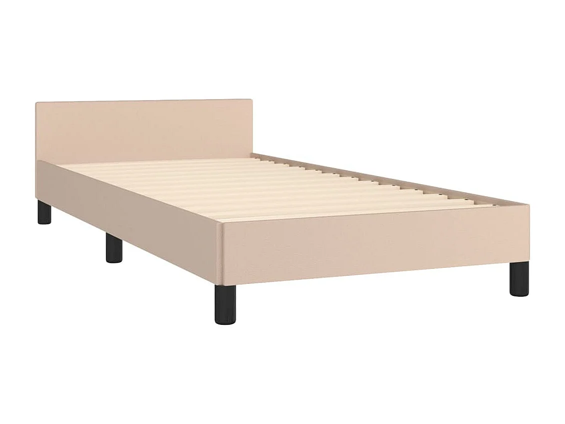 Cadre de lit sans matelas cappuccino 90x200 cm similicuir