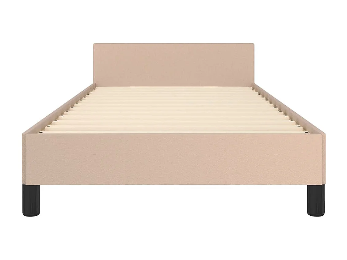 Cadre de lit sans matelas cappuccino 90x200 cm similicuir