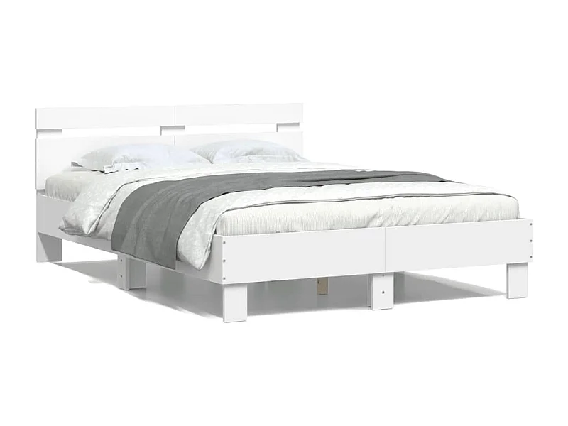 Cadre de lit sans matelas blanc 135x190 cm