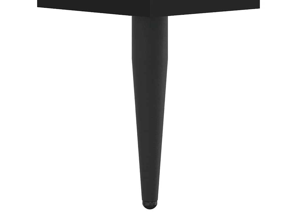 Cadre de lit sans matelas noir 75x190 cm bois ingénierie