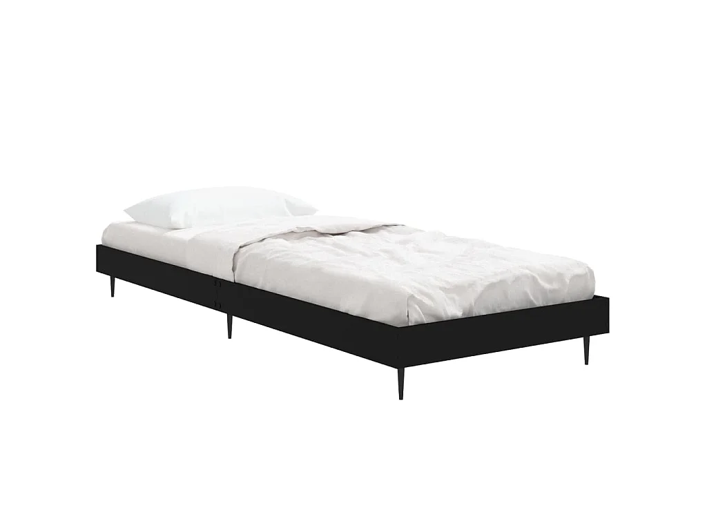 Bettgestell Schwarz 75x190 cm Holzwerkstoff