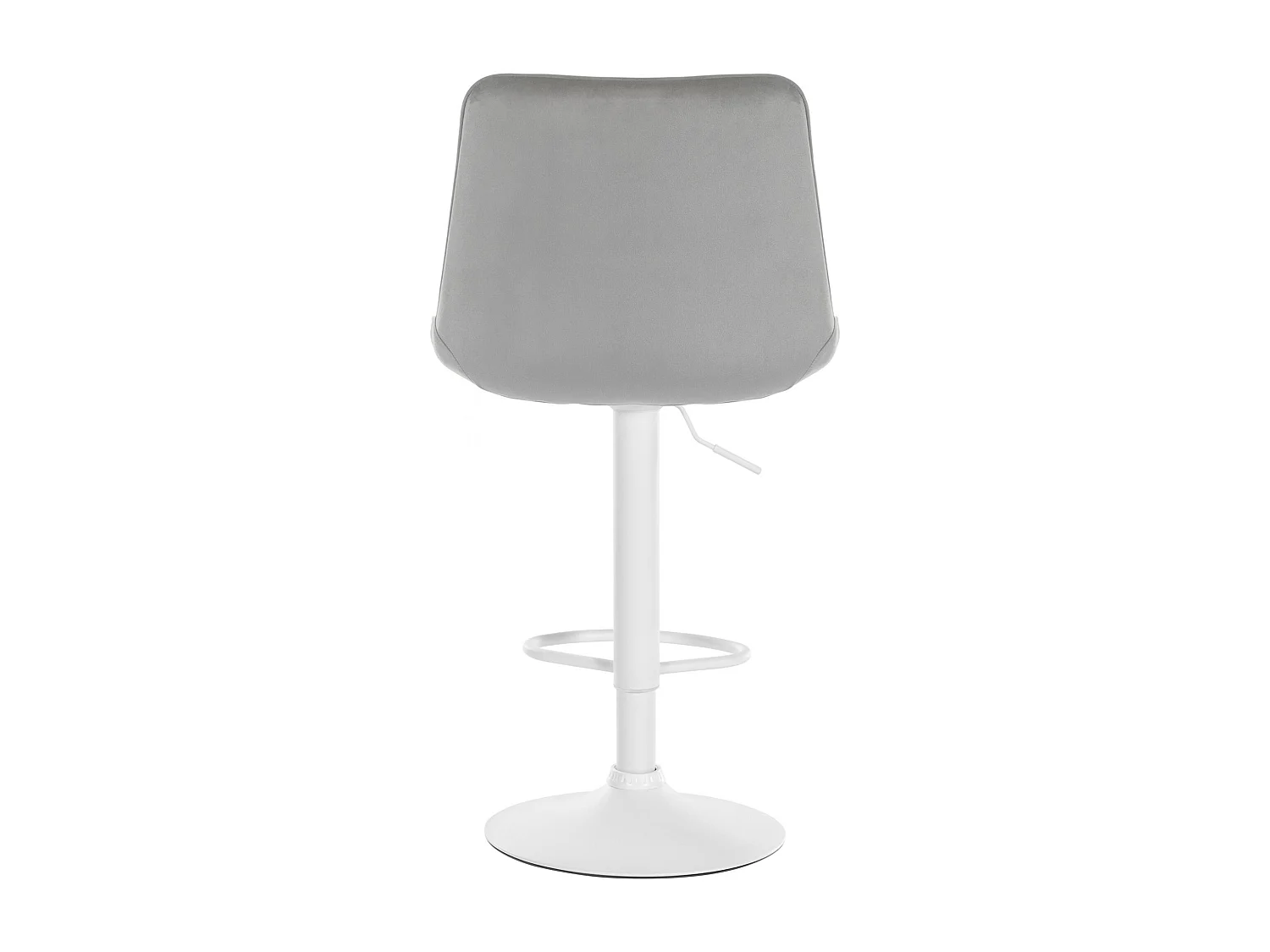 Tabouret de bar - Velours & Blanc - Gris - Toni