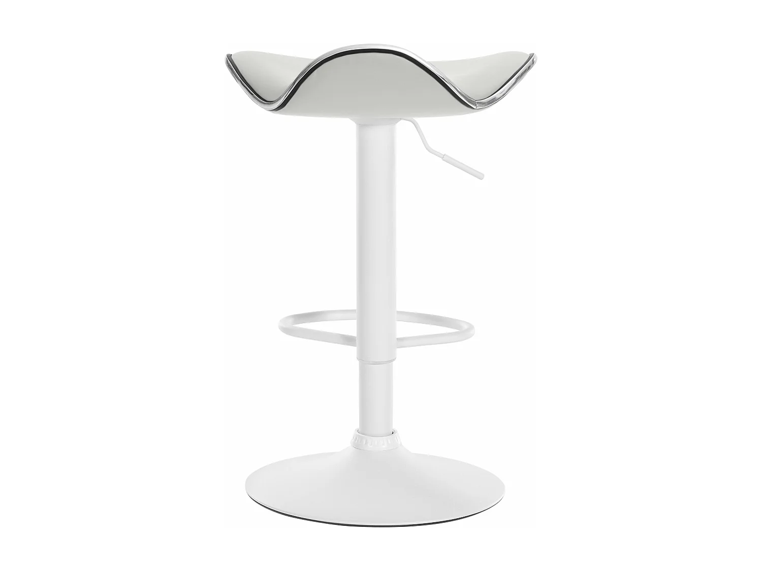 Tabouret de bar - Similicuir - Blanc - Shanghai