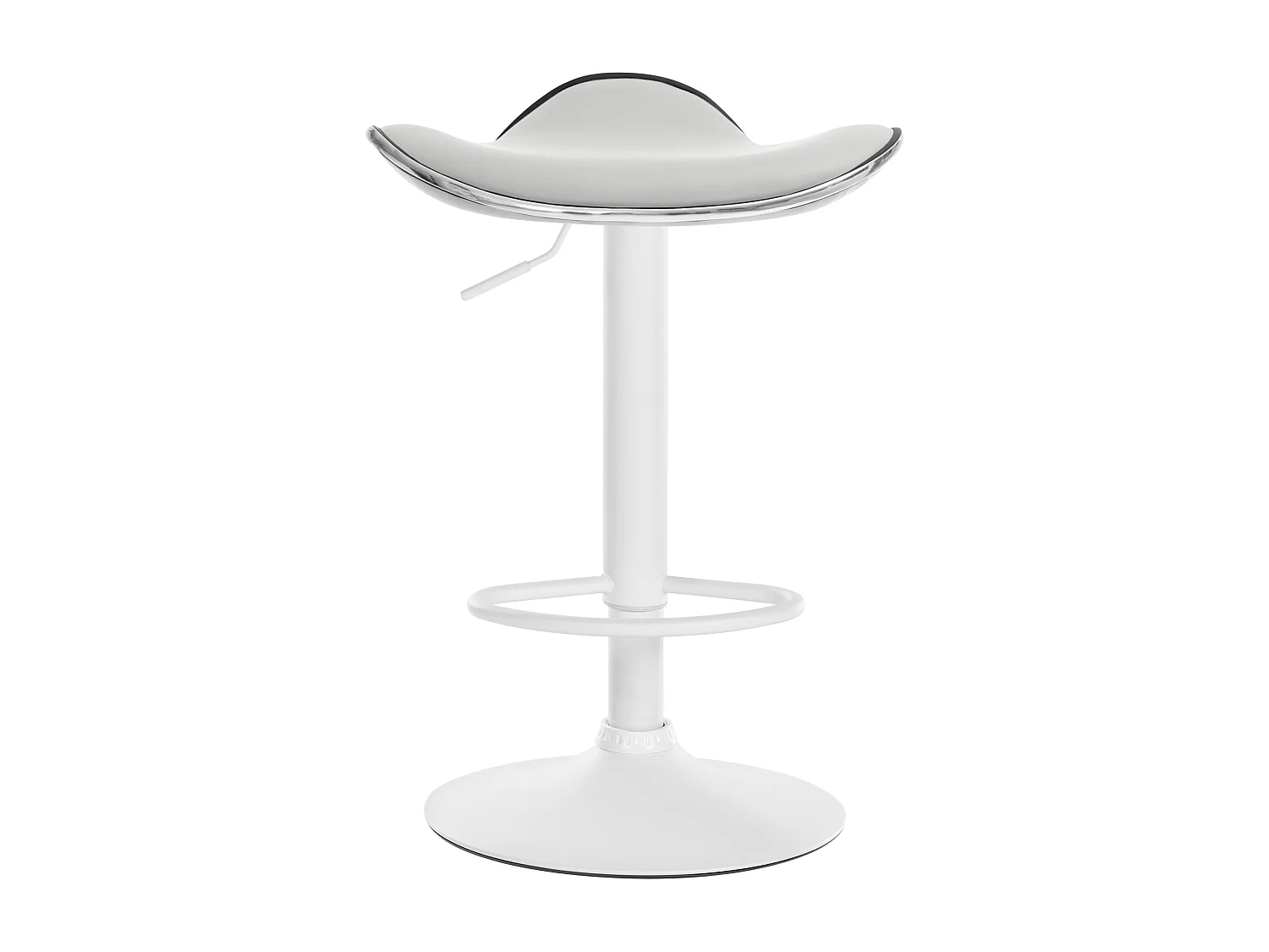 Tabouret de bar - Similicuir - Blanc - Shanghai