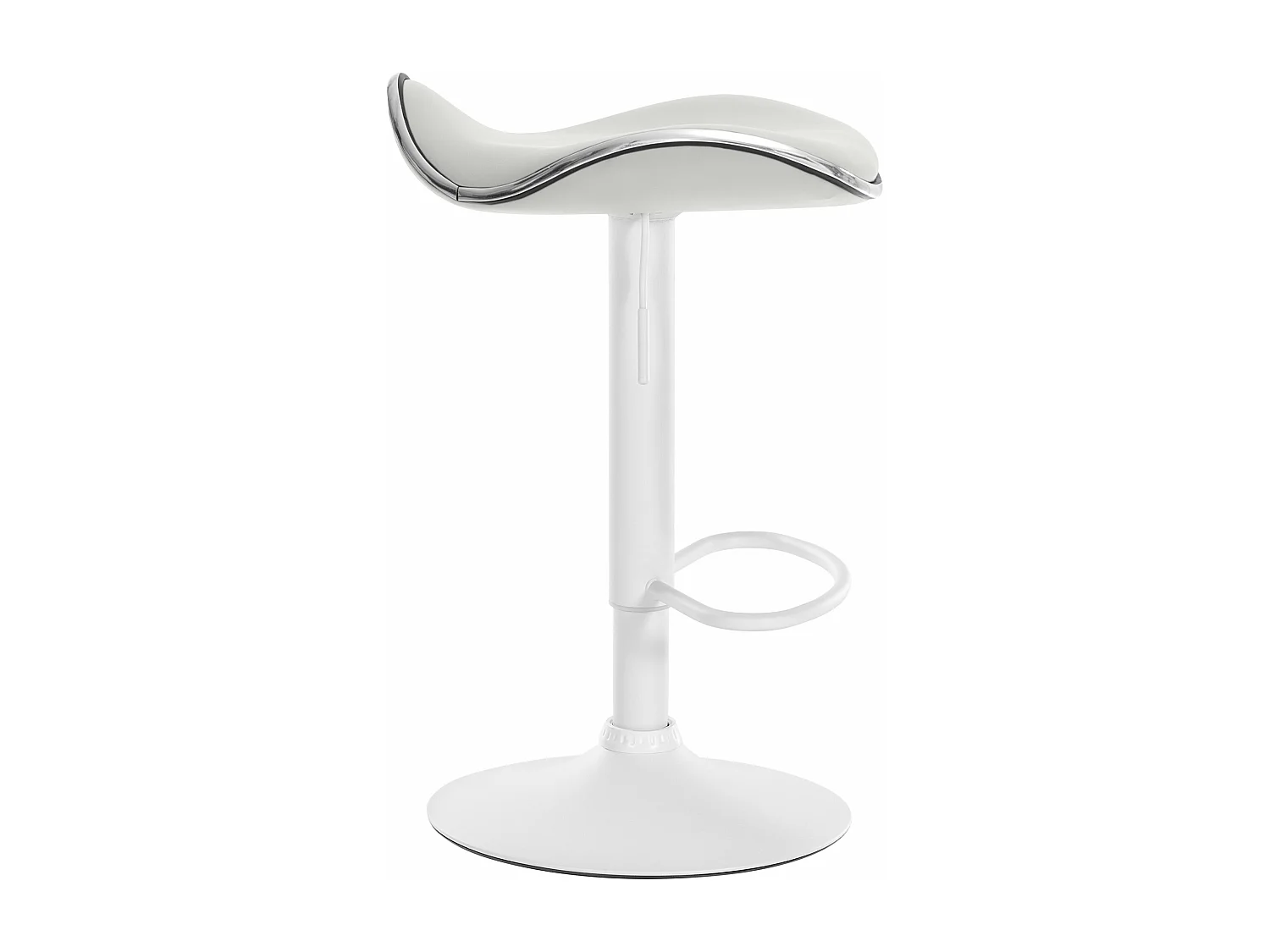 Tabouret de bar - Similicuir - Blanc - Shanghai