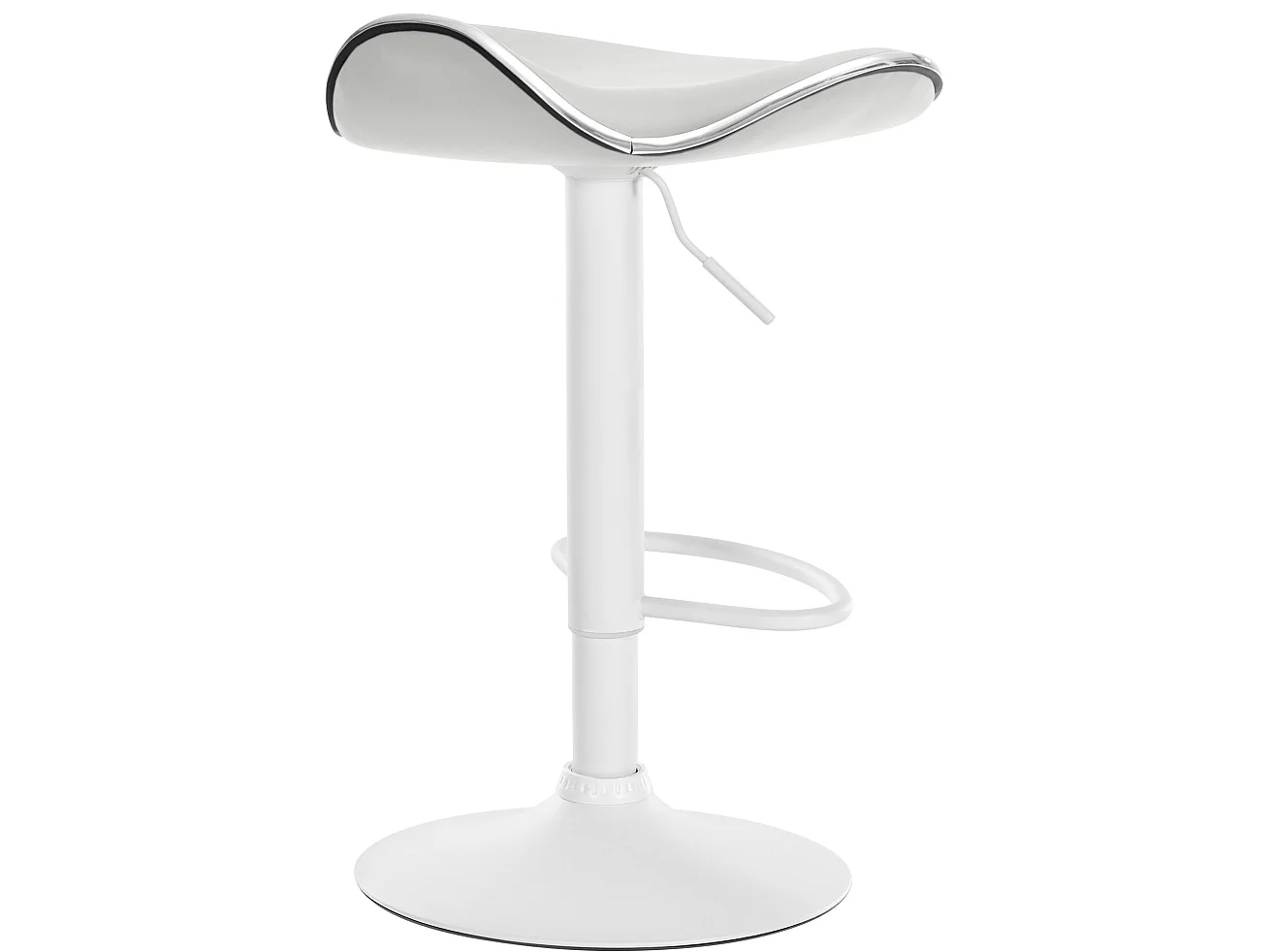 Tabouret de bar - Similicuir - Blanc - Shanghai