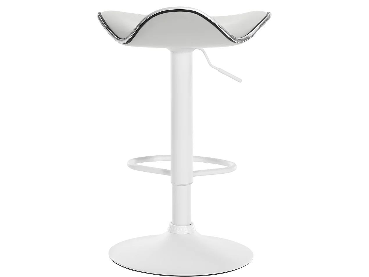 Tabouret de bar - Similicuir - Blanc - Shanghai