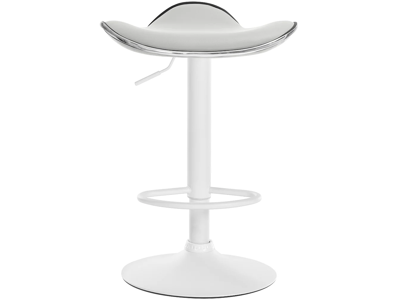 Tabouret de bar - Similicuir - Blanc - Shanghai