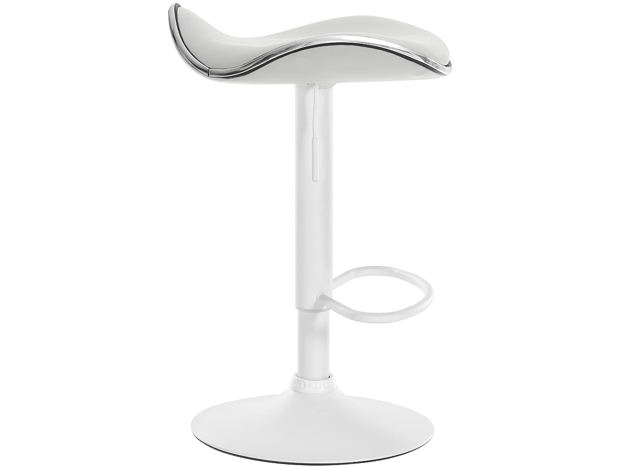Tabouret de bar - Similicuir - Blanc - Shanghai