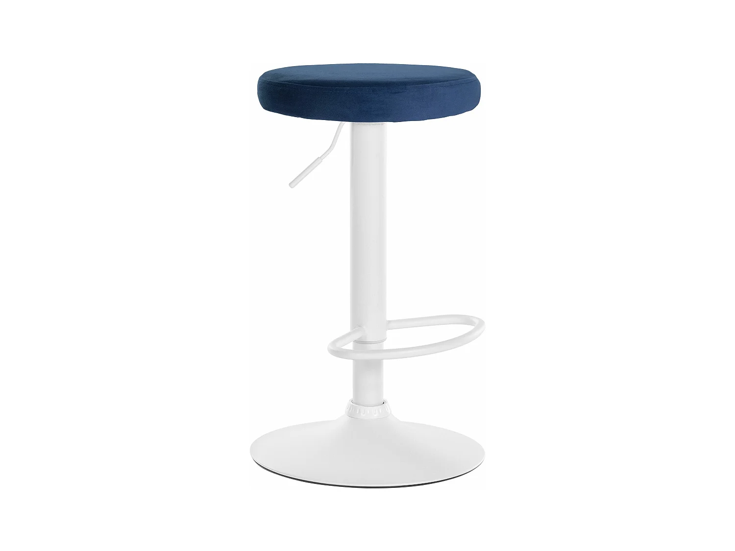 Tabouret de bar - Velours & Blanc - Bleu - Ponte