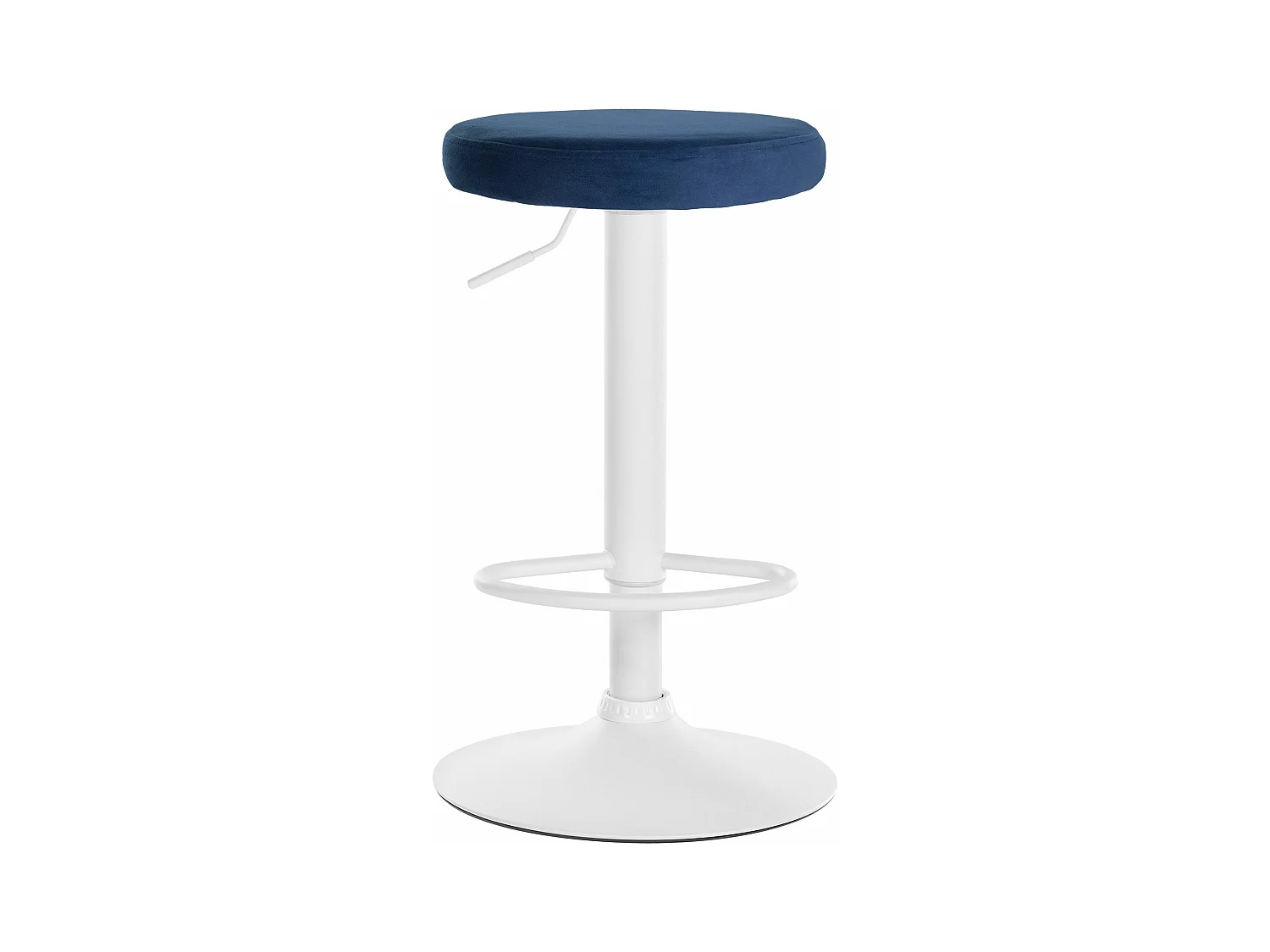Tabouret de bar - Velours & Blanc - Bleu - Ponte