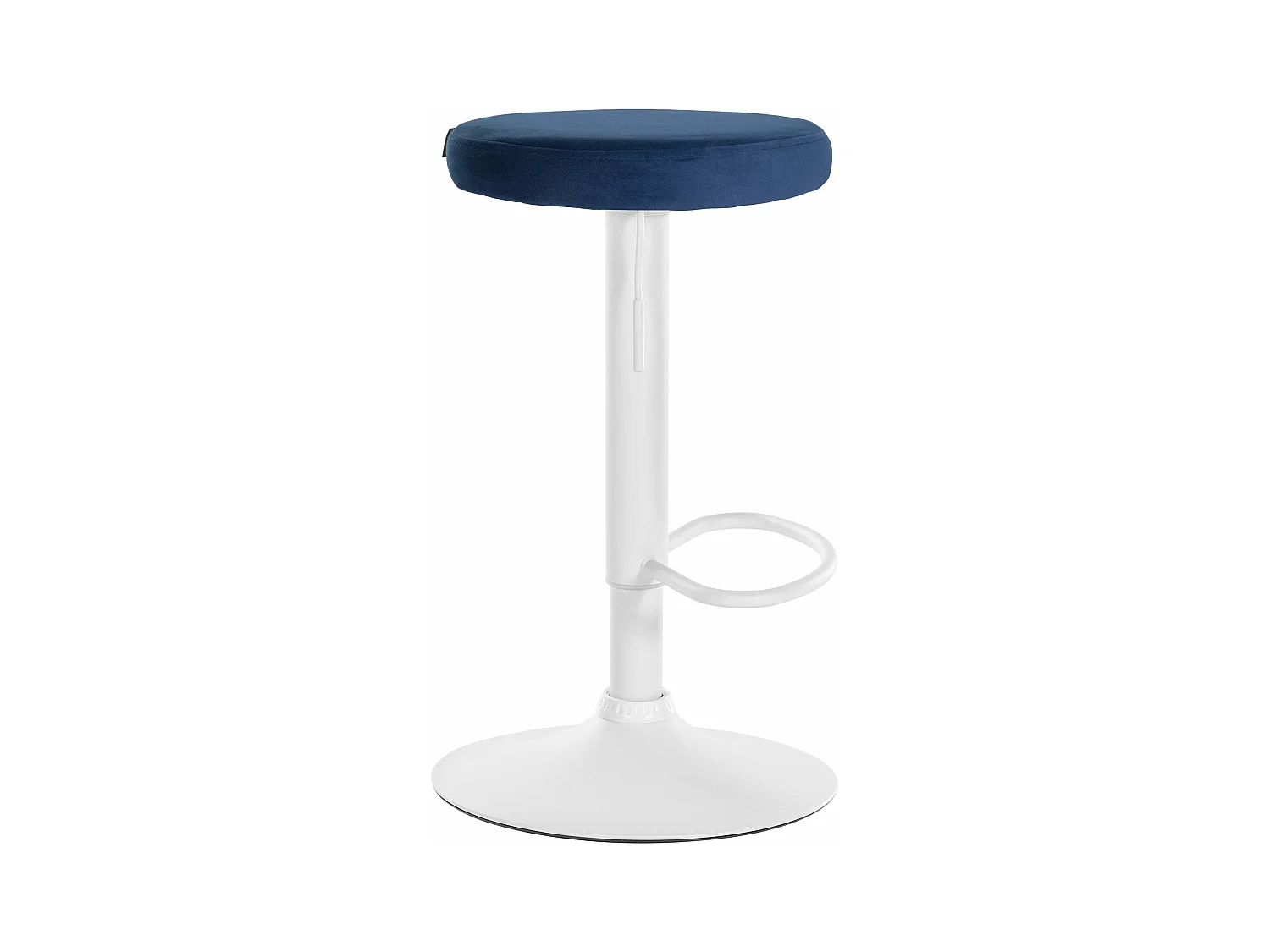 Tabouret de bar - Velours & Blanc - Bleu - Ponte