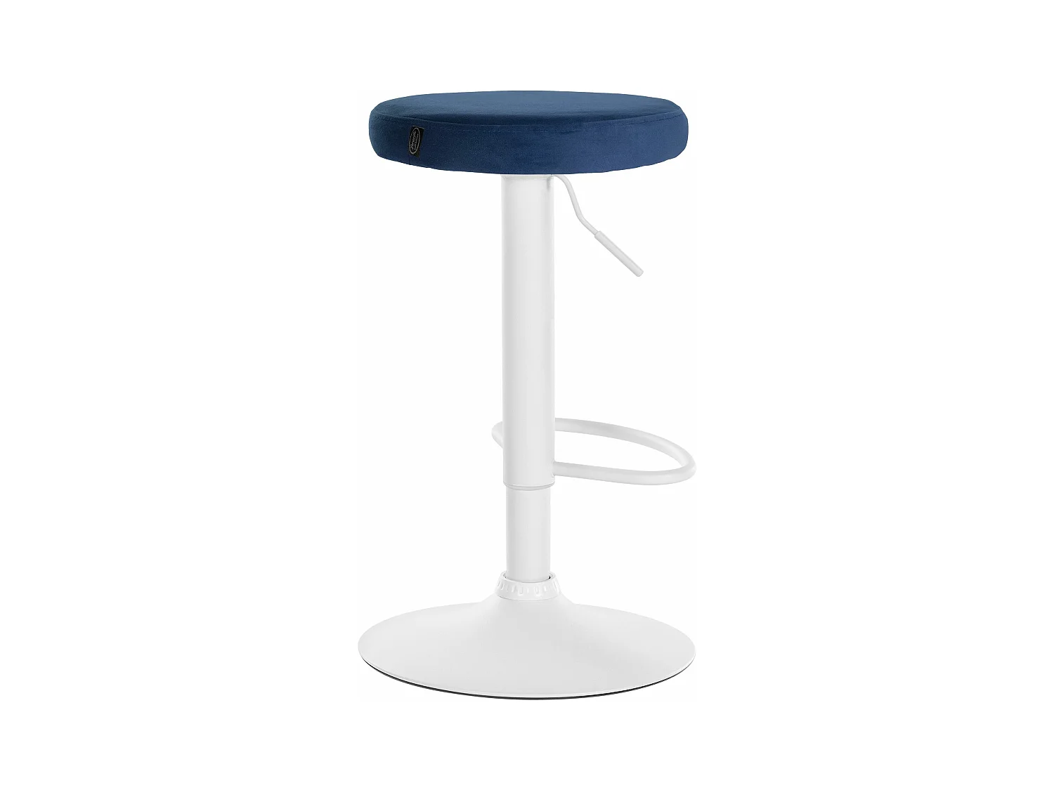 Tabouret de bar - Velours & Blanc - Bleu - Ponte