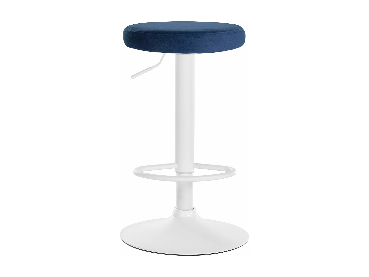 Tabouret de bar - Velours & Blanc - Bleu - Ponte