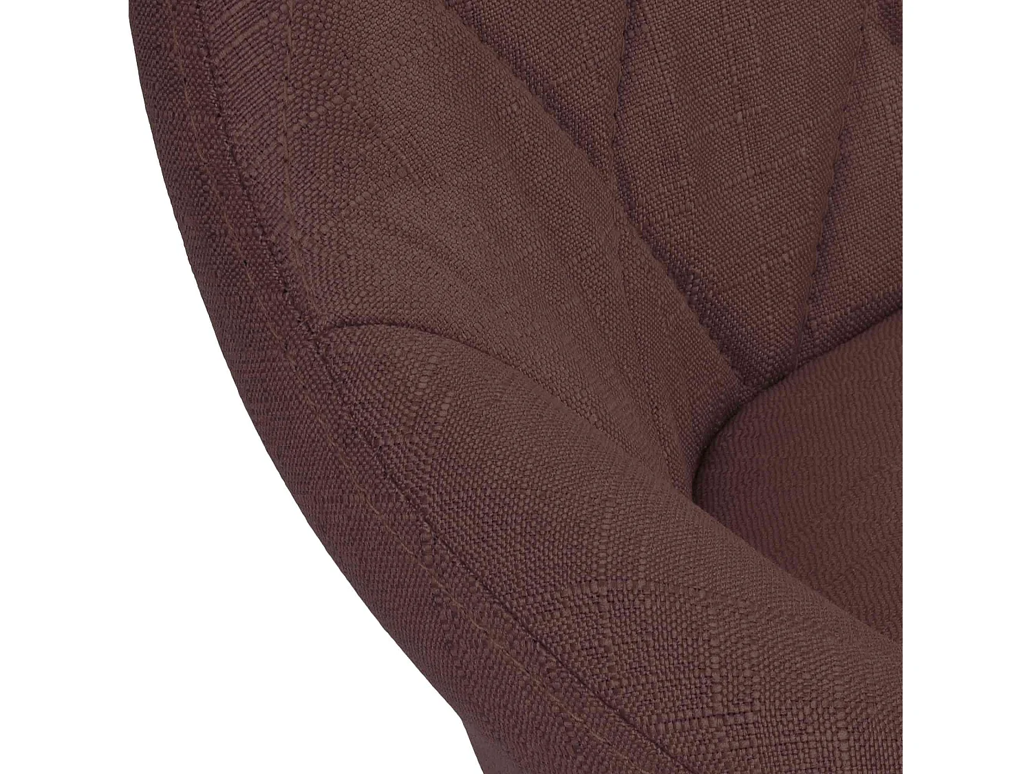 Tabouret de bar - Tissu & Blanc - Marron - Lazio