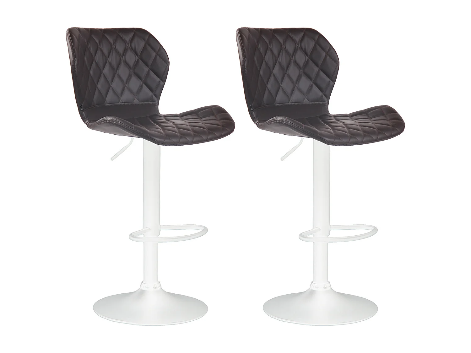 Set di 2  Sgabello da bar - Finta pelle & Metallo - marrone - Cork