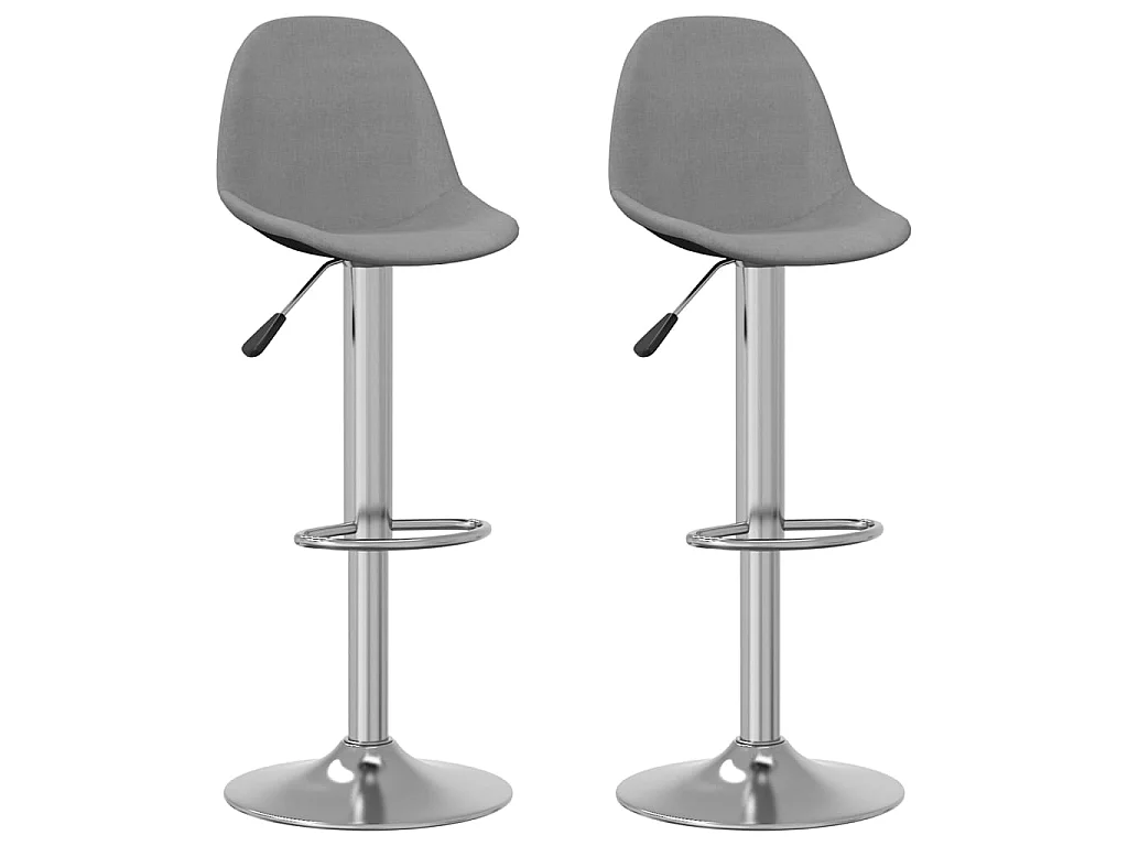 Sgabelli da Bar 2 pz in Tessuto Grigio