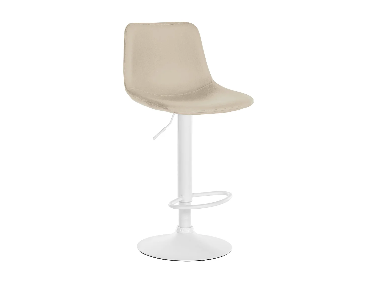 Barkruk - Kunstleer & Metaal - creme - Divo