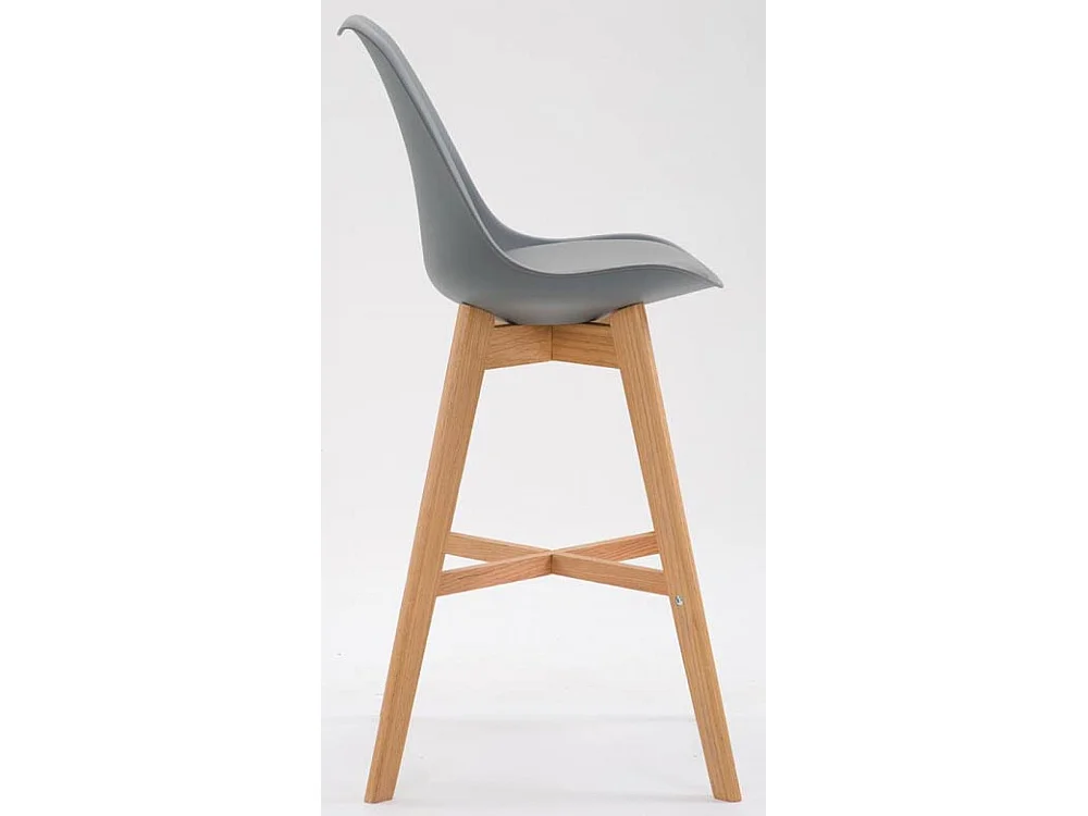 Lot de 2  Tabouret de bar - Plastique & Nature - Gris - Cannes