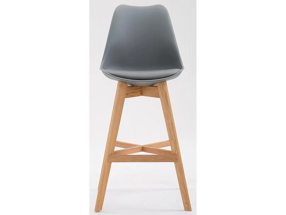 Lot de 2  Tabouret de bar - Plastique & Nature - Gris - Cannes